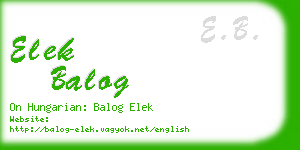 elek balog business card